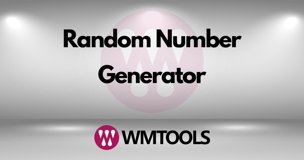 Random number generator wmtools
